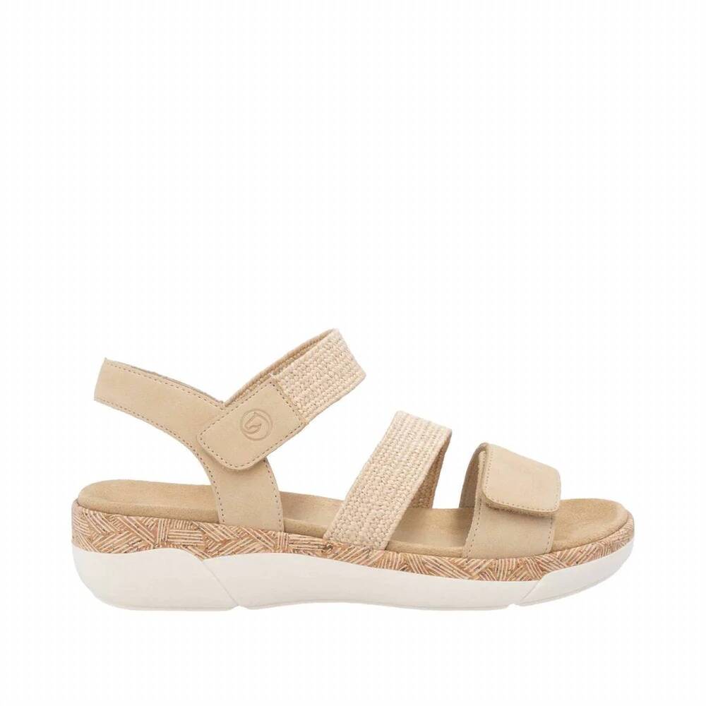 NEW REMONTE women's jocelyn r6861 sandal in tan / stroh